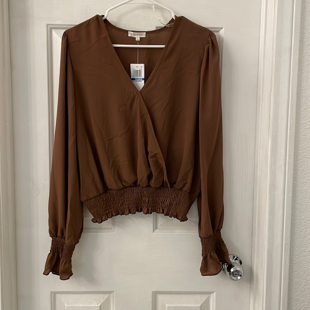 Brown casual top